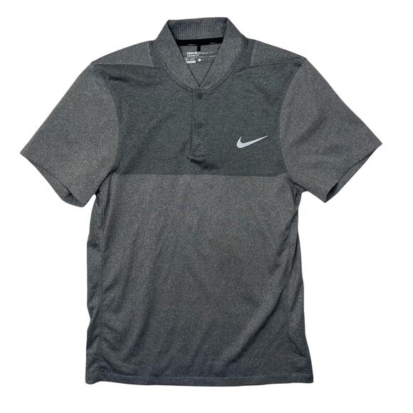 Nike Men's Gray Modern Fit Golf Fly Swing Knit Polo Heather Gray Small - Picture 1 of 4